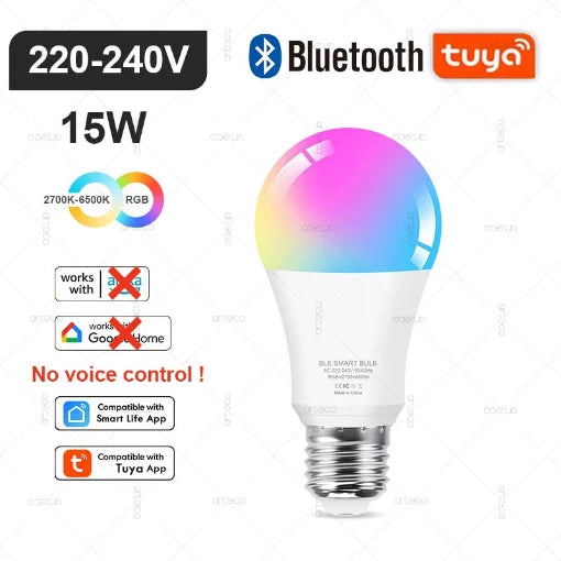 Ampoule LED Connectée Tuya – Modèles E27, E14, GU10-bluetooth ou WIFI ou zigbee