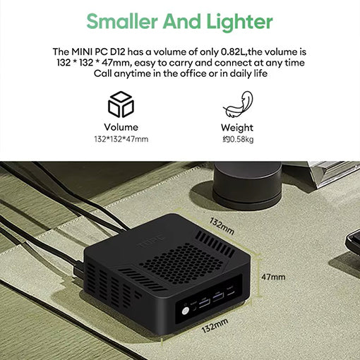 Mini PC Gamer Topton AMD Ryzen 9 USB4.0 double LAN 2xDDR5 PCIe4.0 Windows 11 Pro