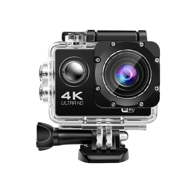 Caméra Sport 4K – Wi-Fi, Écran 2", Grand Angle 140°, Étanche 30m