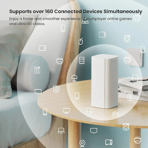 Routeur sans fil Tenda AX3000 WiFi6 Mesh jusqu'à 650M2.