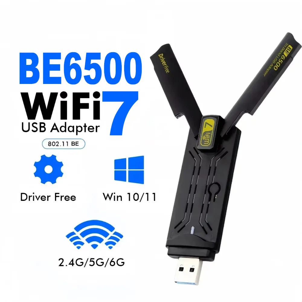 Adaptateur USB 3 - WIFI 7 - TRI BANDE 2.4-5-6gHZ - 6500Mps max