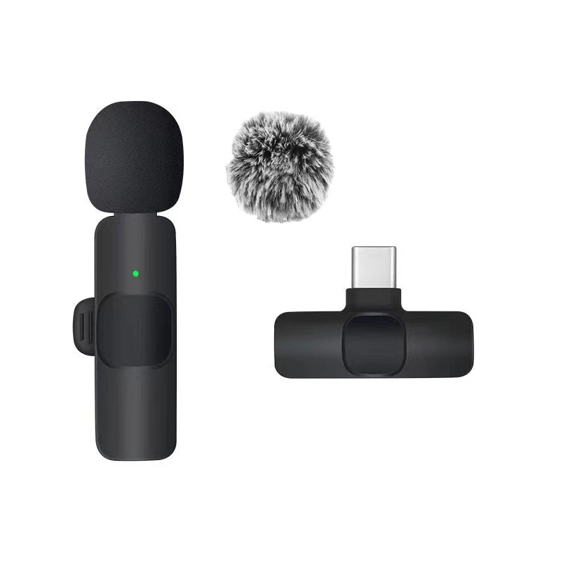 Microphone cravate sans fil, Mini multi OS en laine coupe-vent.