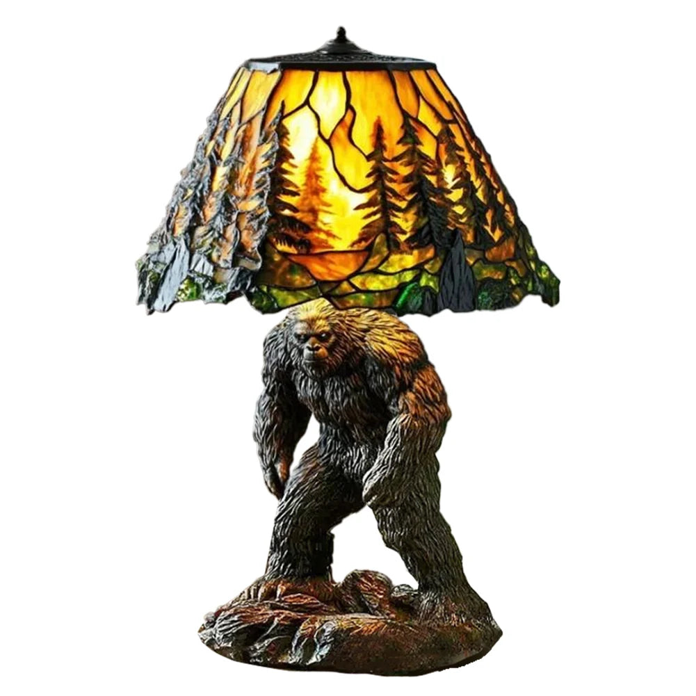 Lampe Chien ou chat LED Style Vitrail en Résine