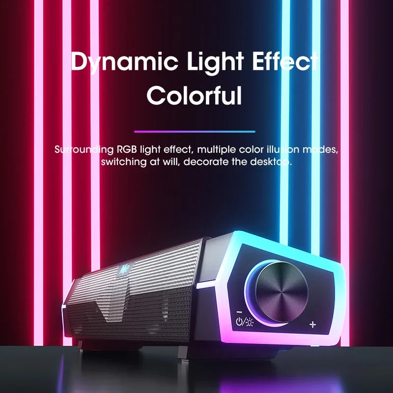 Enceintes 4D pour ordinateur, Bluetooth 5.0, filaire, barre de son surround