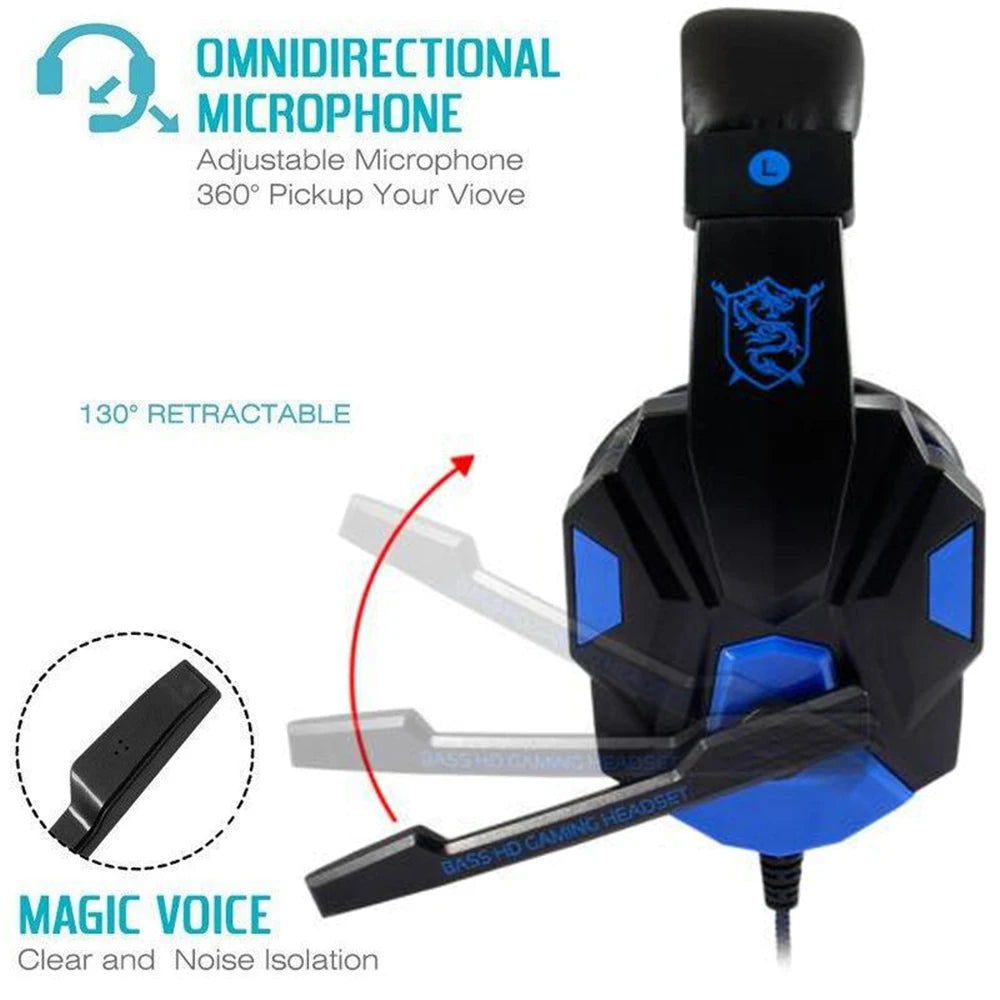 Support pour casque New Bee Z12 RGB avec chargeur sans fil et base en caoutchouc antidérapant