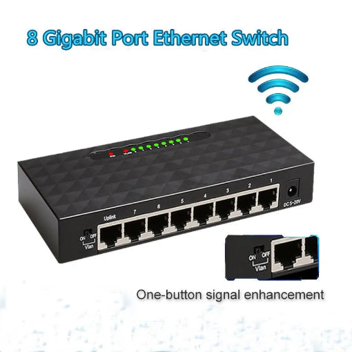 Switch Ethernet 8 Port 1000Mbps Gigabit