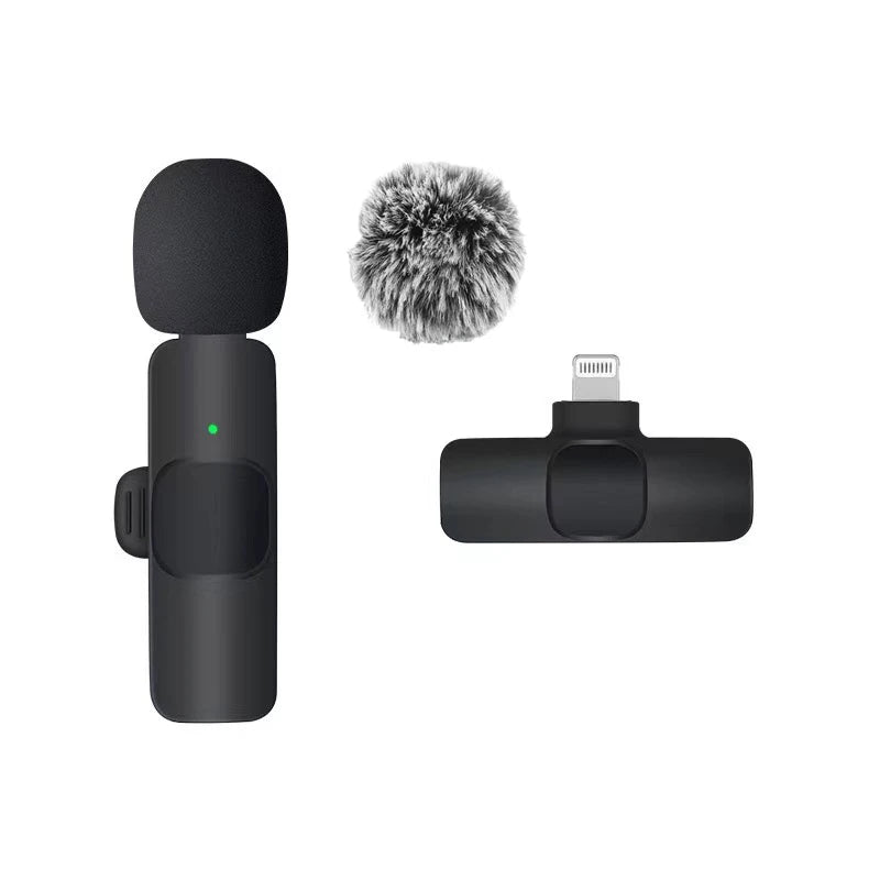 Microphone cravate sans fil, Mini multi OS en laine coupe-vent.