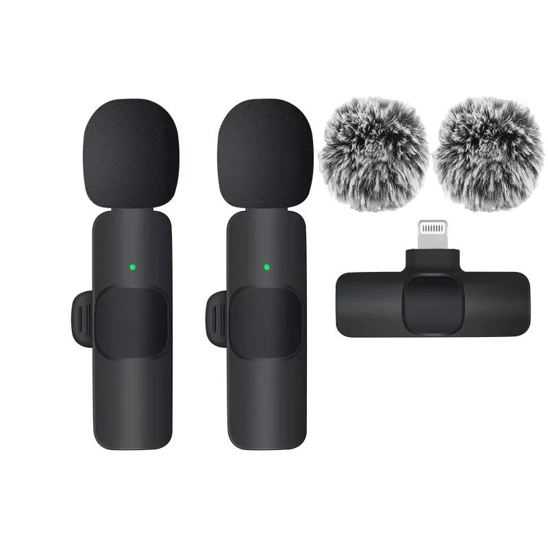 Microphone cravate sans fil, Mini multi OS en laine coupe-vent.