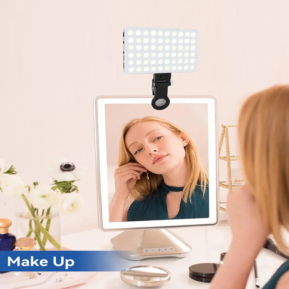 Lampe LED pour selfie, 3 modes de luminosité réglables, pour téléphone portable, vidéoconférence, photographie
