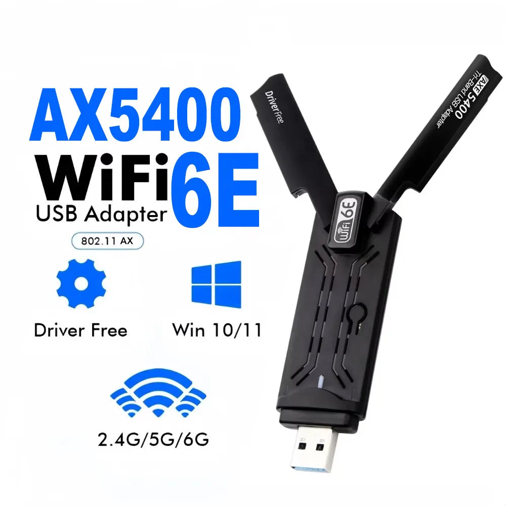 Adaptateur USB 3 - WIFI 7 - TRI BANDE 2.4-5-6gHZ - 6500Mps max