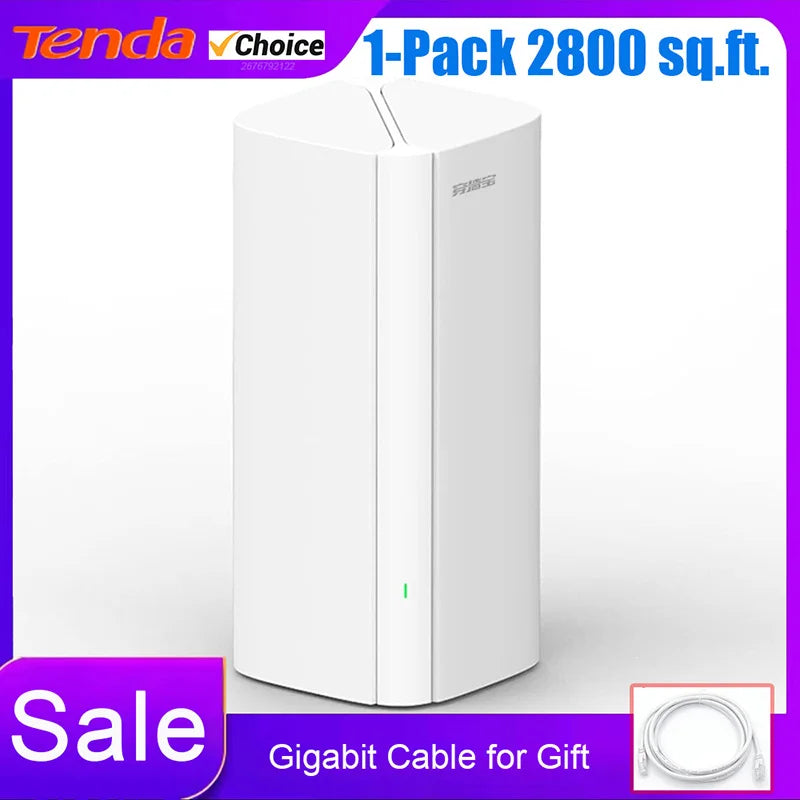 Routeur sans fil Tenda AX3000 WiFi6 Mesh jusqu'à 650M2.