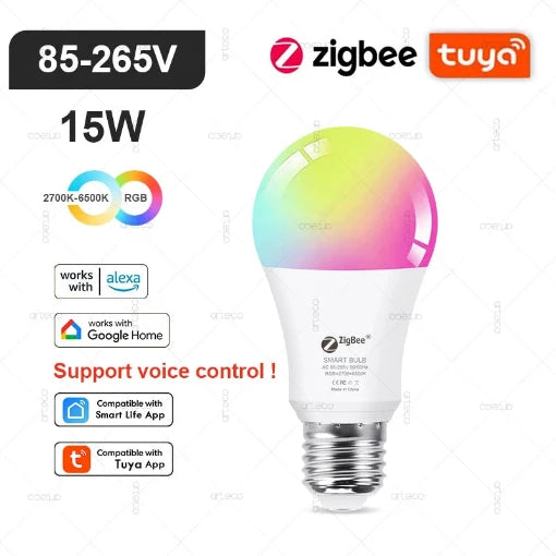Ampoule LED Connectée Tuya – Modèles E27, E14, GU10-bluetooth ou WIFI ou zigbee