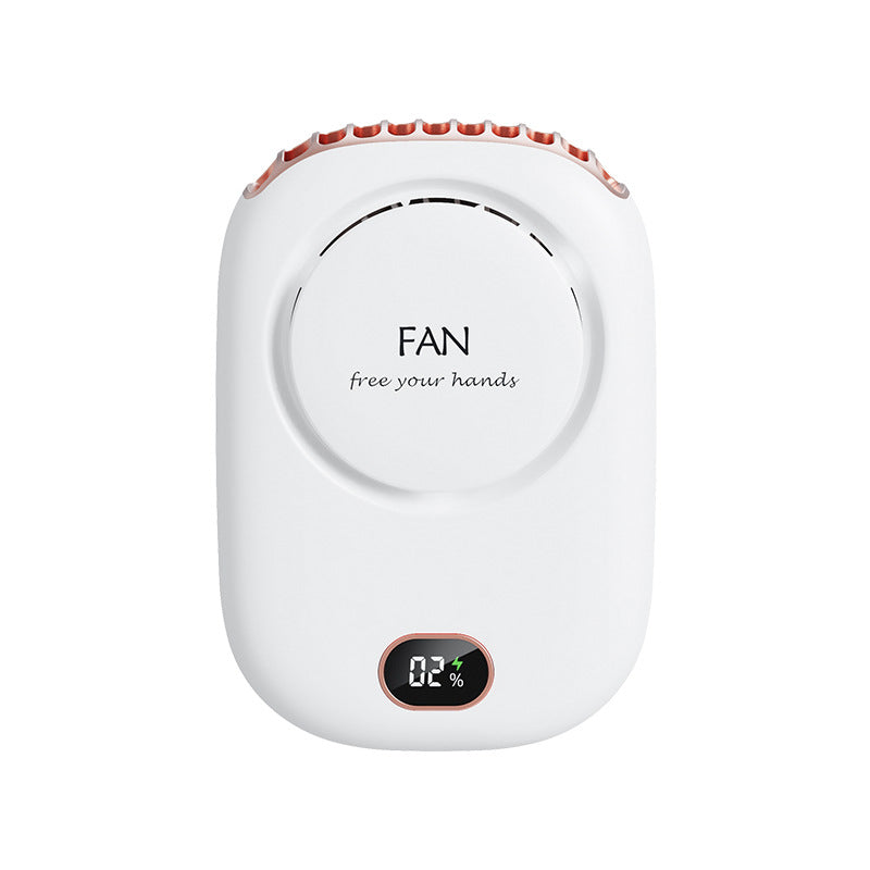 Mini ventilateur portable modèle DQ-205 avec batterie lithium rechargeable intégrée.