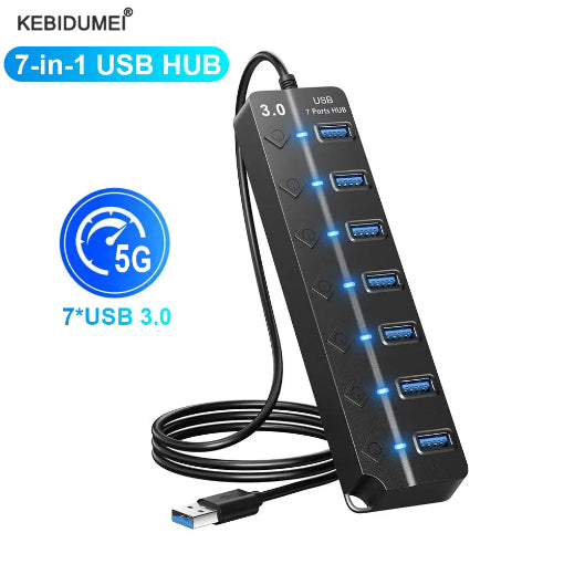 HUB USB 3.0/USB2.0- 4 à 7 ports - 5Gbps High Speed
