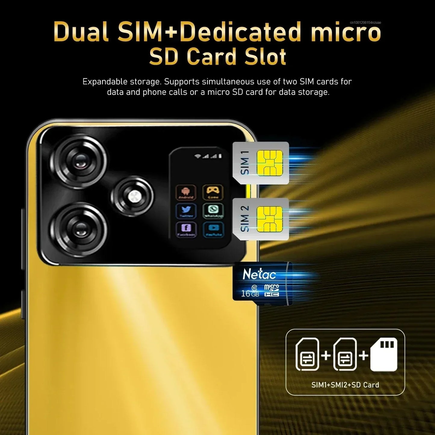 Smartphone X8 Pro 5G, 16Go RAM + 1To, Android 14