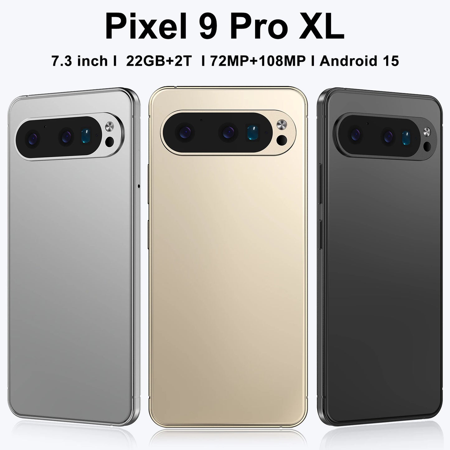 Smartphone Pixel 9 Pro XL, écran 7.3", Android 15, 5G, 22Go RAM, 2To,
