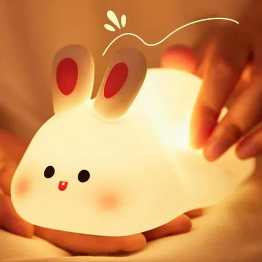 Veilleuse en silicone douce - Contrôle tactile et rechargeable USB
