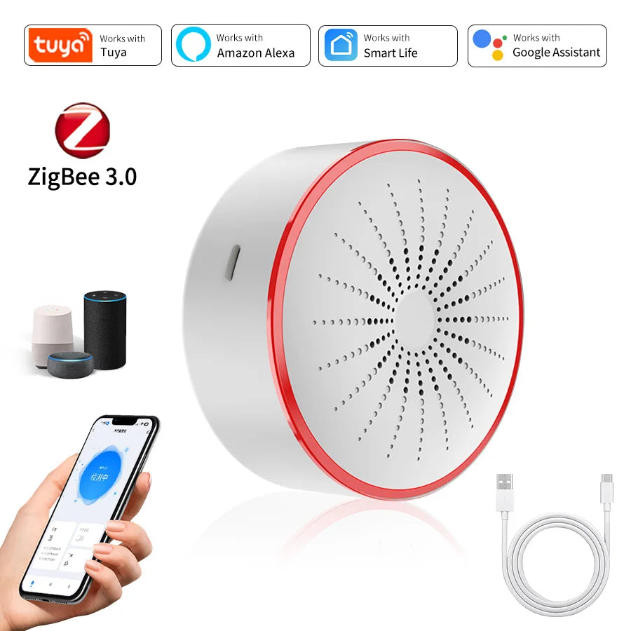 Alarme intelligente sonore et lumineuse -Tuya Zigbee