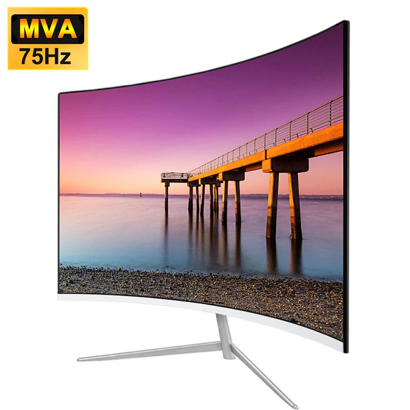 24 Inch Curved 75Hz Monitor Gaming VA FHD 1080P Computer Display 2800R…