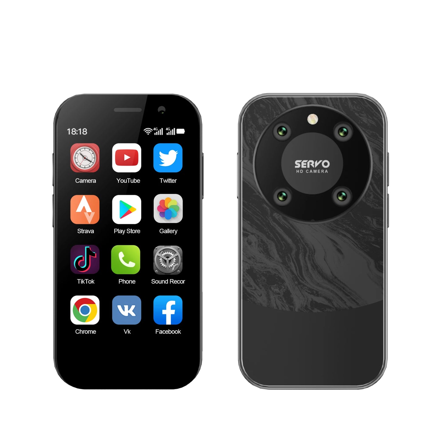 Mini Smartphone SERVO KING 9000 – 3G/4G – Android 10 – Écran 3” – Double SIM – 2 Go RAM / 16 Go ROM