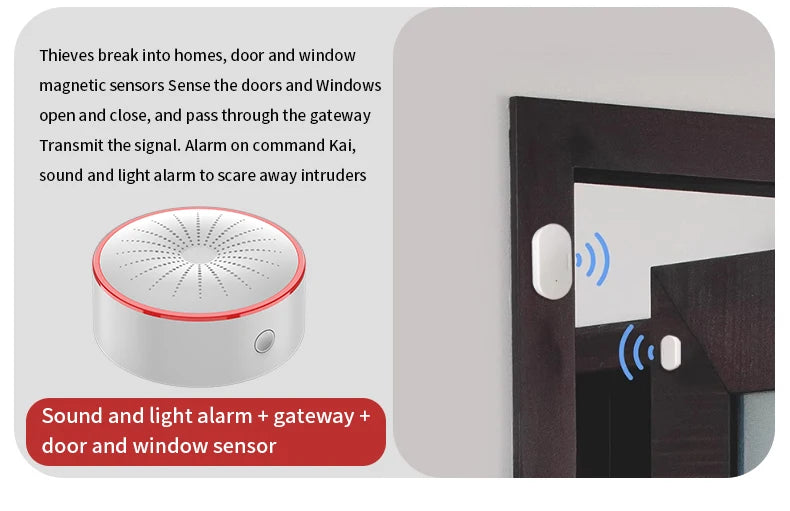 Alarme intelligente sonore et lumineuse -Tuya Zigbee