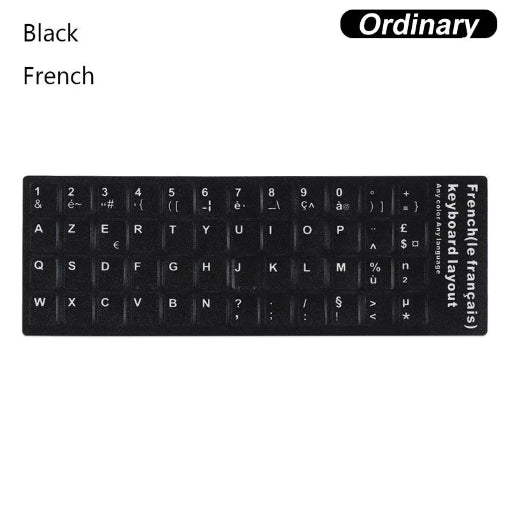 Stickers autocollant pour clavier QWERTY vers AZERTY