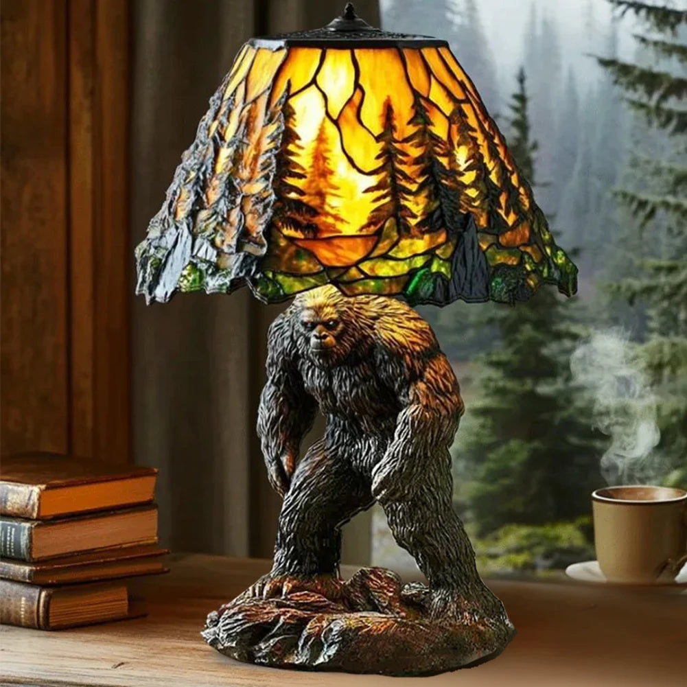 Lampe Chien ou chat LED Style Vitrail en Résine