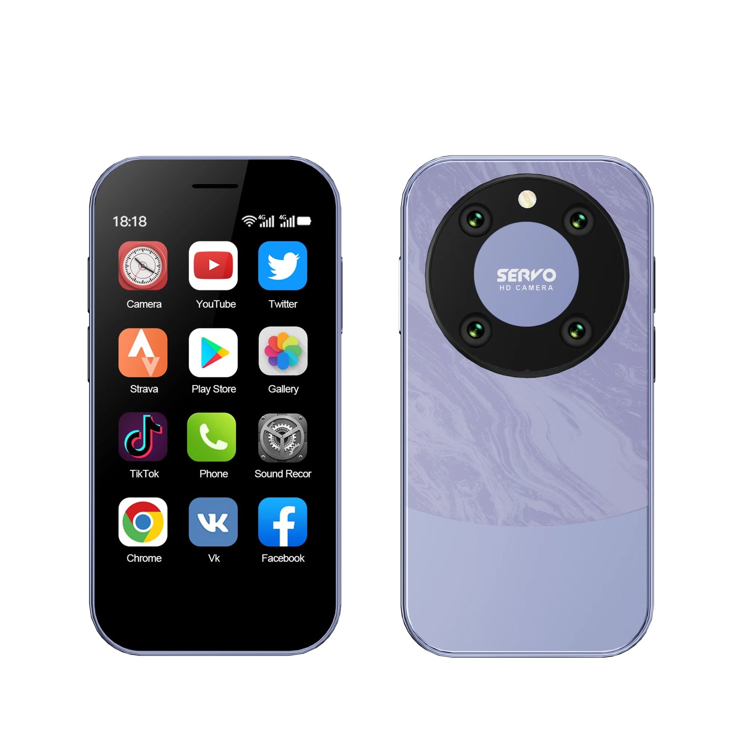 Mini Smartphone SERVO KING 9000 – 3G/4G – Android 10 – Écran 3” – Double SIM – 2 Go RAM / 16 Go ROM