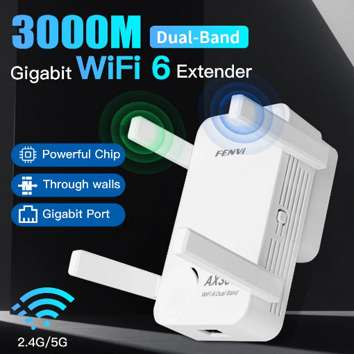 Répéteur WIFI6 AX3000 Gigabit 2.4/5 Ghz amplificateur de Signal.