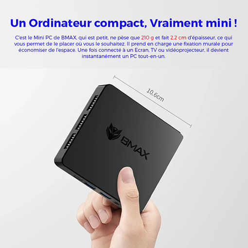Mini PC BMAX Windows11Pro Dual- Band WiFi